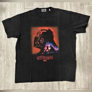 KITH Star Wars Return of the Jedi Darth Vader Poster Vintage Tee Black L Large